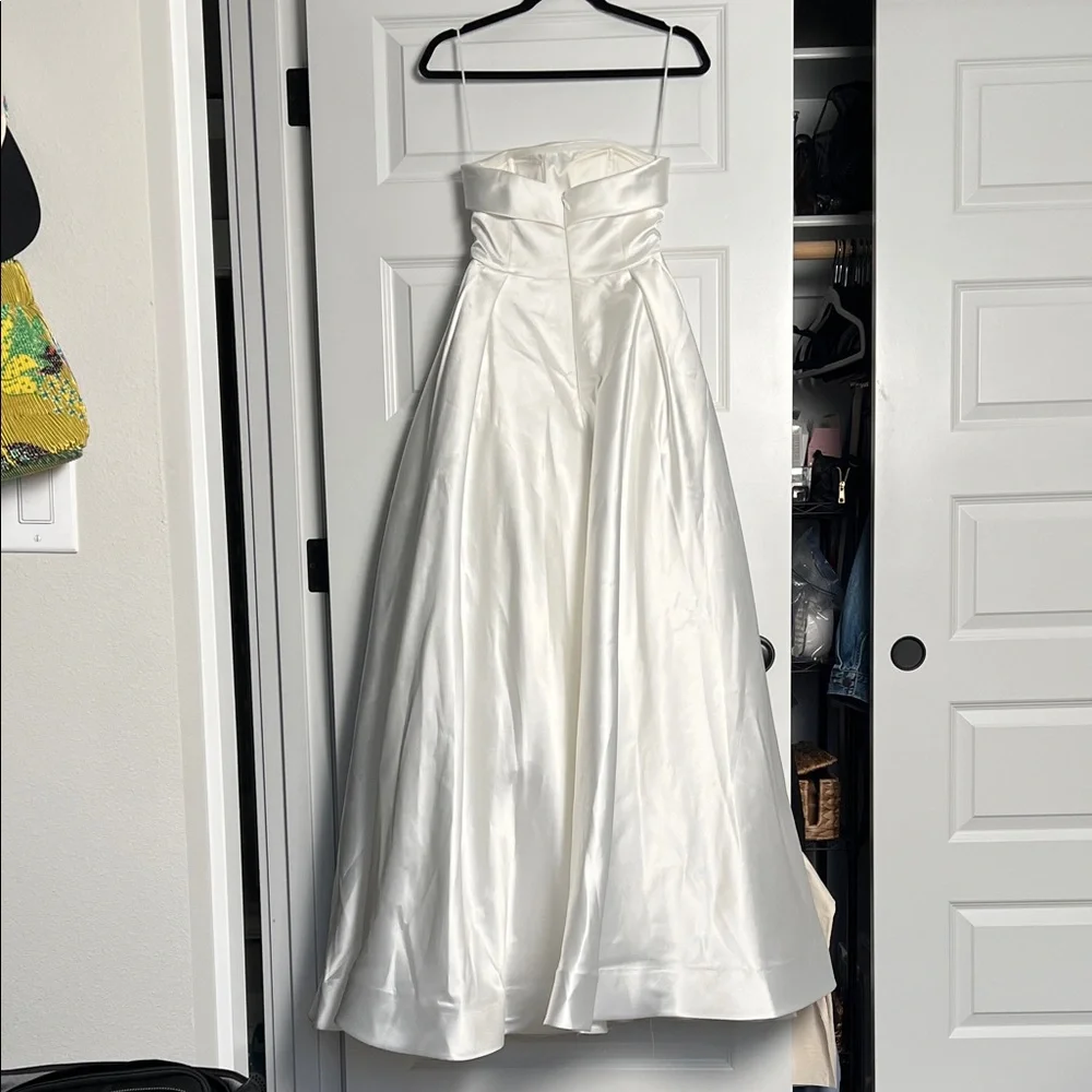 Meshki Eileen Strapless Wedding Satin Dress - Picture 7 of 15